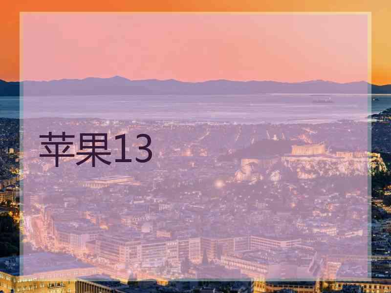 苹果13