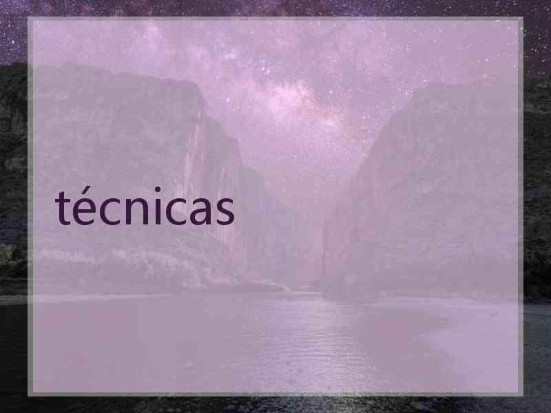 técnicas