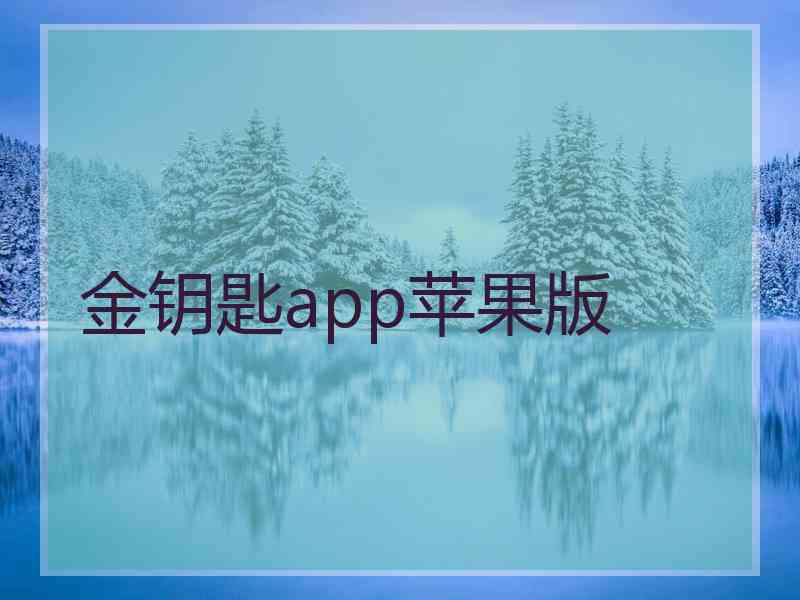 金钥匙app苹果版