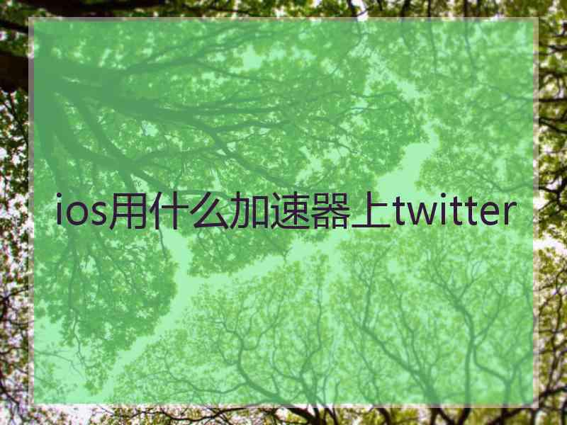 ios用什么加速器上twitter