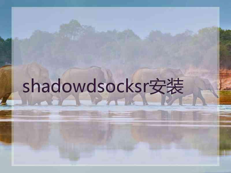 shadowdsocksr安装