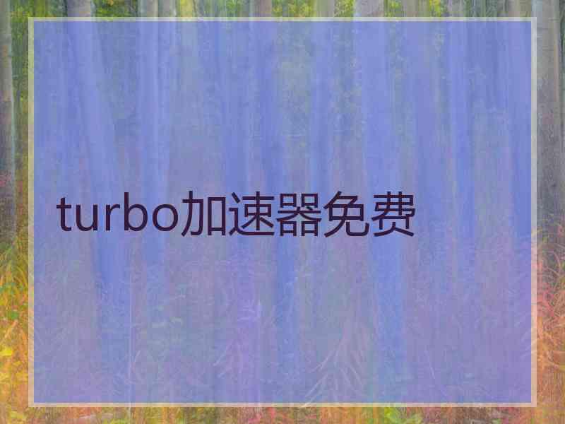 turbo加速器免费