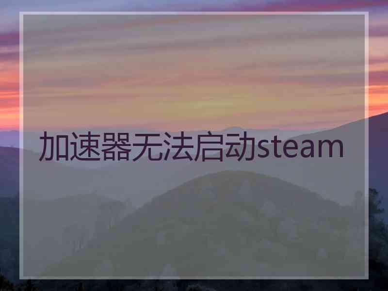 加速器无法启动steam