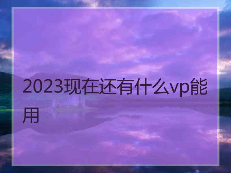 2023现在还有什么vp能用